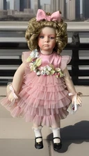 Royal Treasure Porcelain Doll “Shirley” LE#389/1500, 25 in By Raven Stone