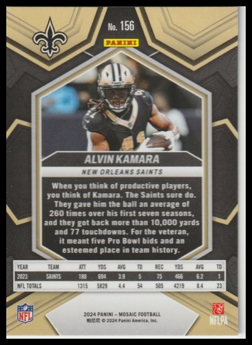 2024 Panini Mosaic #156 Alvin Kamara - Picture 2 of 2