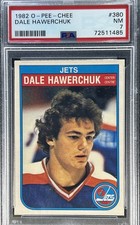 1982 OPC ** DALE HAWERCHUK ** #380 Rookie Card Winnipeg Jets HOF 💎 PSA 7 💎
