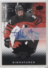 2021 Upper Deck Team Canada Juniors Black 5/5 Ethan Del Mastro #29 Auto 0c3