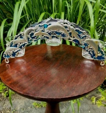 Pewter Playing Dolphins /3 Votive Candles Holder