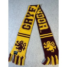 Harry Potter Gryffindor Reversible Knit Scarf Wizarding World Quidditch Lion