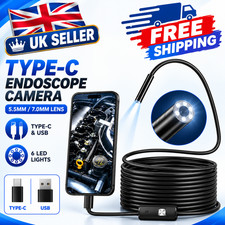 USB Type C Endoscope Borescope Snake Inspection Camera 3 in 1 for Phone Android