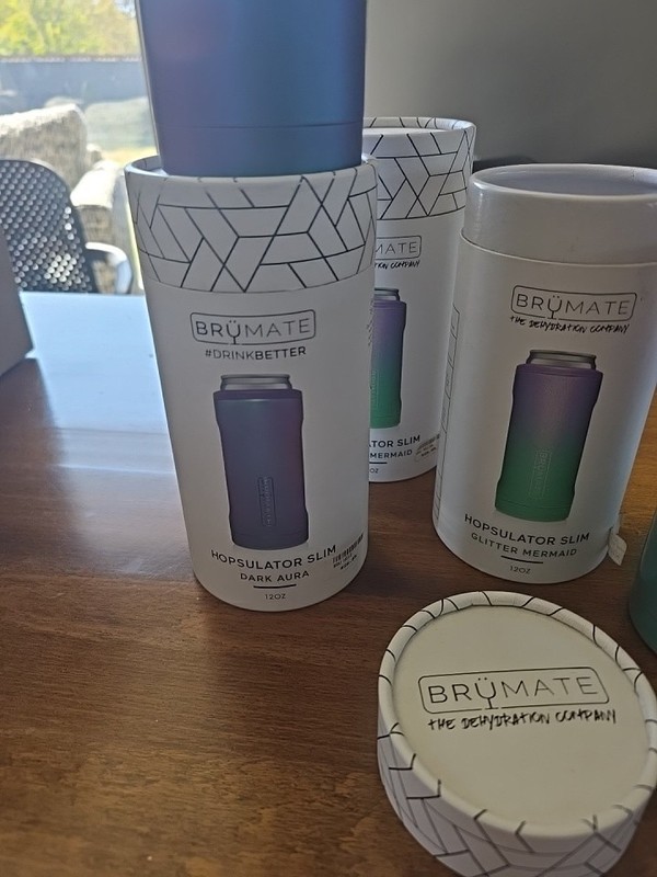 Brumate Slim 12  Oz Insulated Can Cooler NIB Hopsulator Set/4 New with boxes 