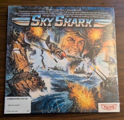NEW Factory SEALED! SKY SHARK Commodore 64/128 C64 Taito - Gatefold Tim Follin!