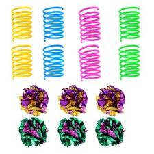 Cats Spring Toys Interactive Mixed Color Balls with Rustle Sound for Cats Dur