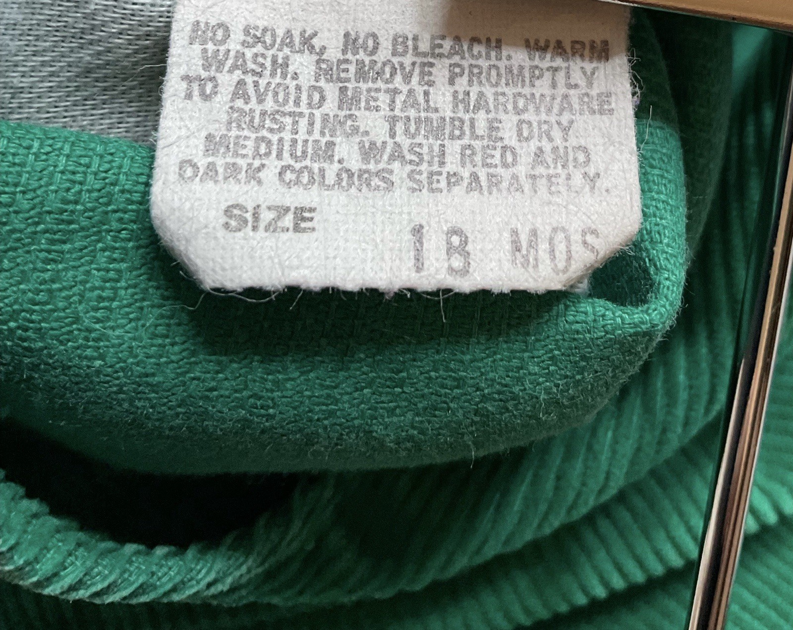 Vintage Osh Kosh  B'Gosh Corduroy Overalls 18 Months Green USA Unisex Vestbak