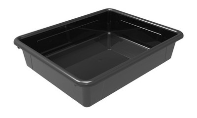 Storex Storage Tray Letter Size 10 x 13 x 3 Inches Black (1 Tray)
