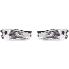 For 1997-2002 Mitsubishi Mirage Pair Headlight Driver and Passenger Side Coupe