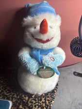 Dan Dee Collectible Singing Animated Plush Snowman "Santa Clause...Town" New 