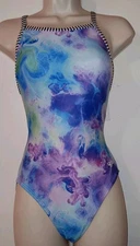 Dolfin Uglies Youth Girl Size 28 V-2 Back Prints One Piece Swimsuit New