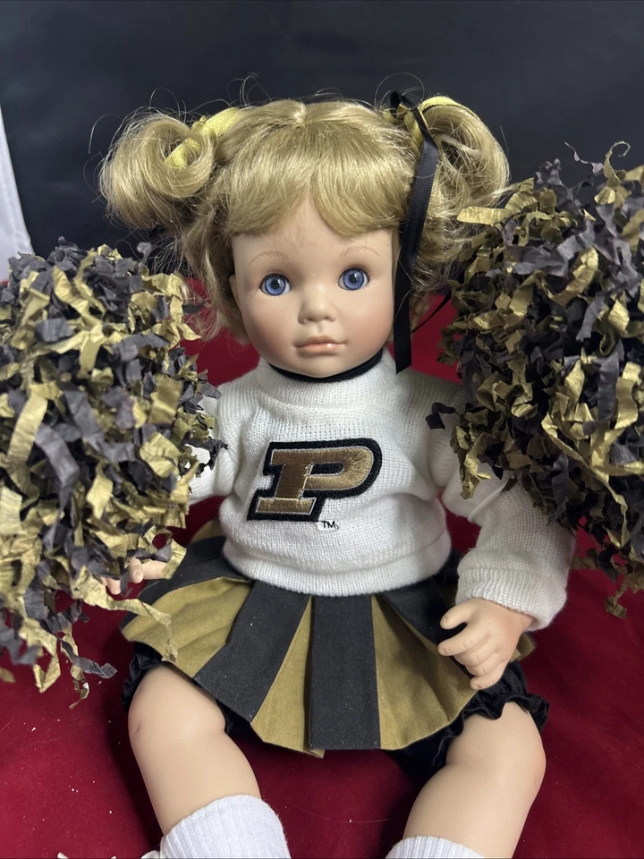Vintage Purdue Cheerleader Doll Danbury Mint Molly The Littlest Boilermaker - Image 2 of 4