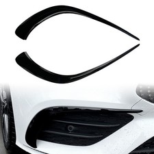 2pc Schwarz Glänz Front Stoßstange Flosse Flaps Für Mercedes Benz CLA C118 2020+