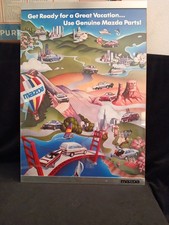 Mazda Dealership Parts Poster 1990s Mx 5 Miata B Series Pickup 323 Gtx Turbo