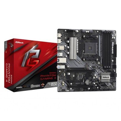 ASRock 90-MXBE90-A0UAYZ Phantom Gaming 4 B550M Micro-ATX AM4