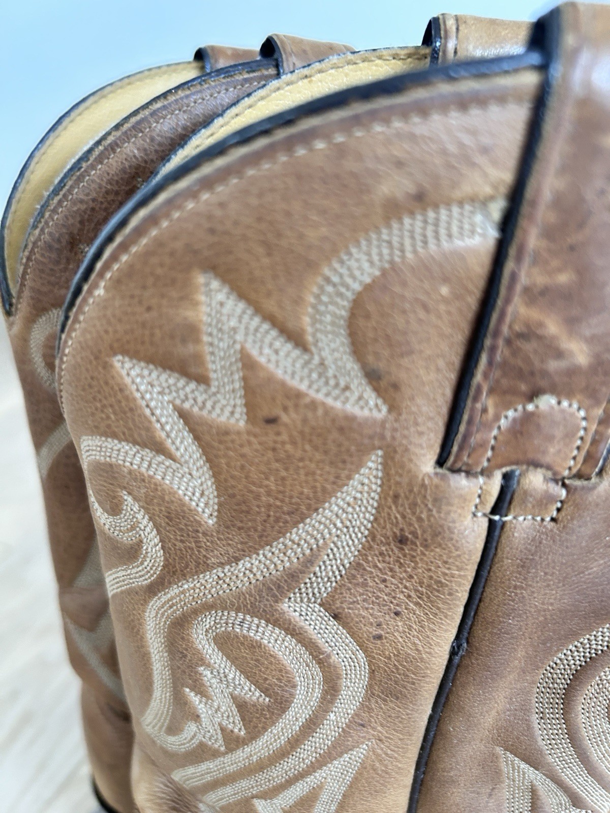 Vintage Nocona USA Western Cowboy Boots 7.5D Leat… - image 5