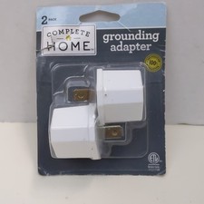 Complete Home 2 Prone Outlet Grounding Adapters 2 Ct New