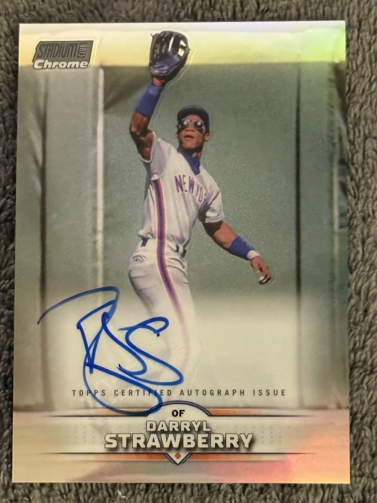 2025 Topps Stadium Club Chrome Autographs Darryl Strawberry #SCCA-DS (AU) METS