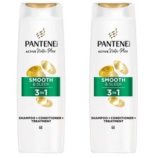 Image of Pantene Pro-V Smooth & Sleek 3 in 1 Shampoo & Conditioner 250ml PACK OF 2