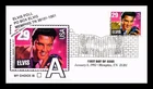 DR JIM STAMPS US COVER ELVIS PRESLEY LEGENDS OF MUSIC FDC PASTED ON CACHET