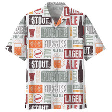 Retro Vintage Hawaiian Aloha Shirts Beers 