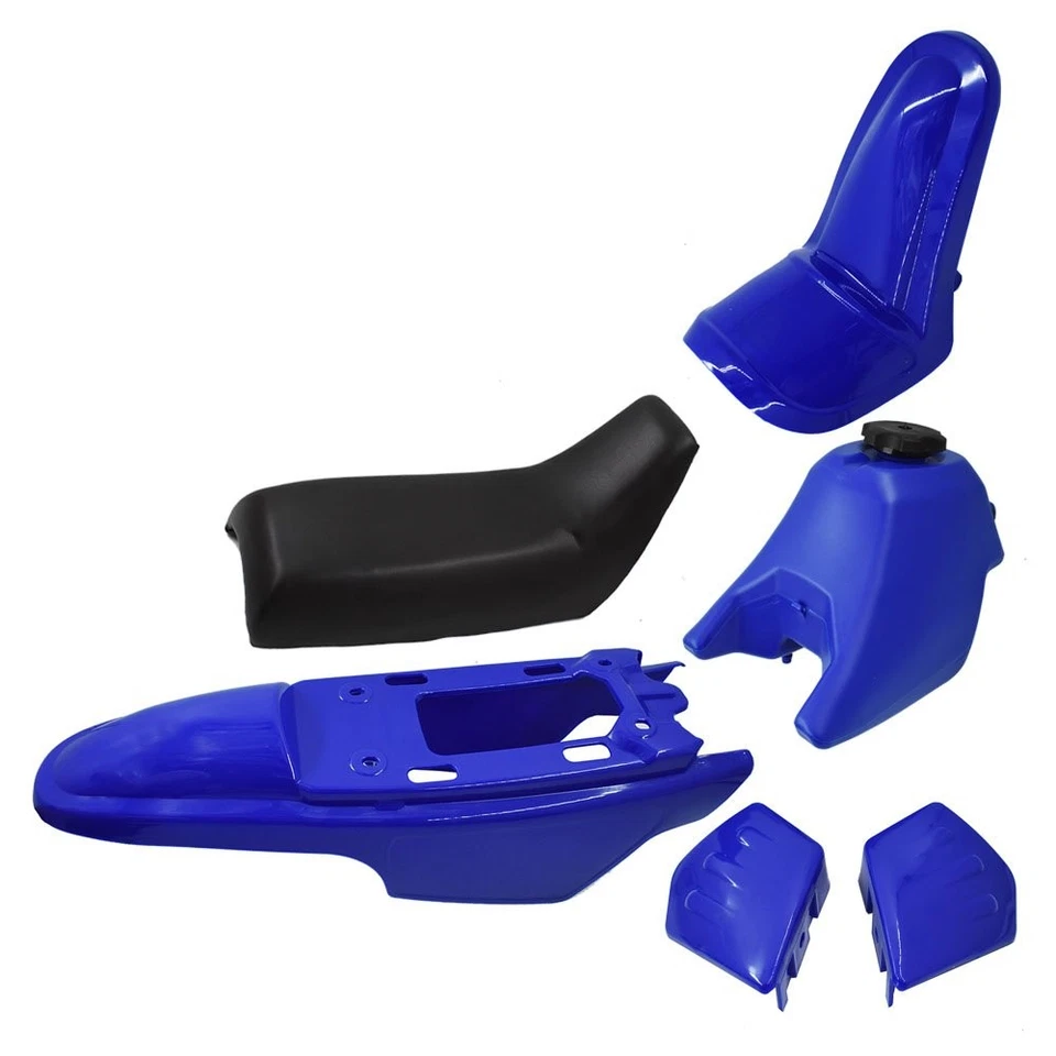 Para Yamaha PW50 PY50 PW 50 Plástico Guardabarros Asiento Tanque Gas Kit Azul Nuevo Foto 3 de 4