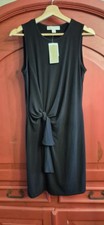 MICHAEL Michael Kors Medium Sheath Dress Sleeveless Side-Tie Crewneck Black 98$
