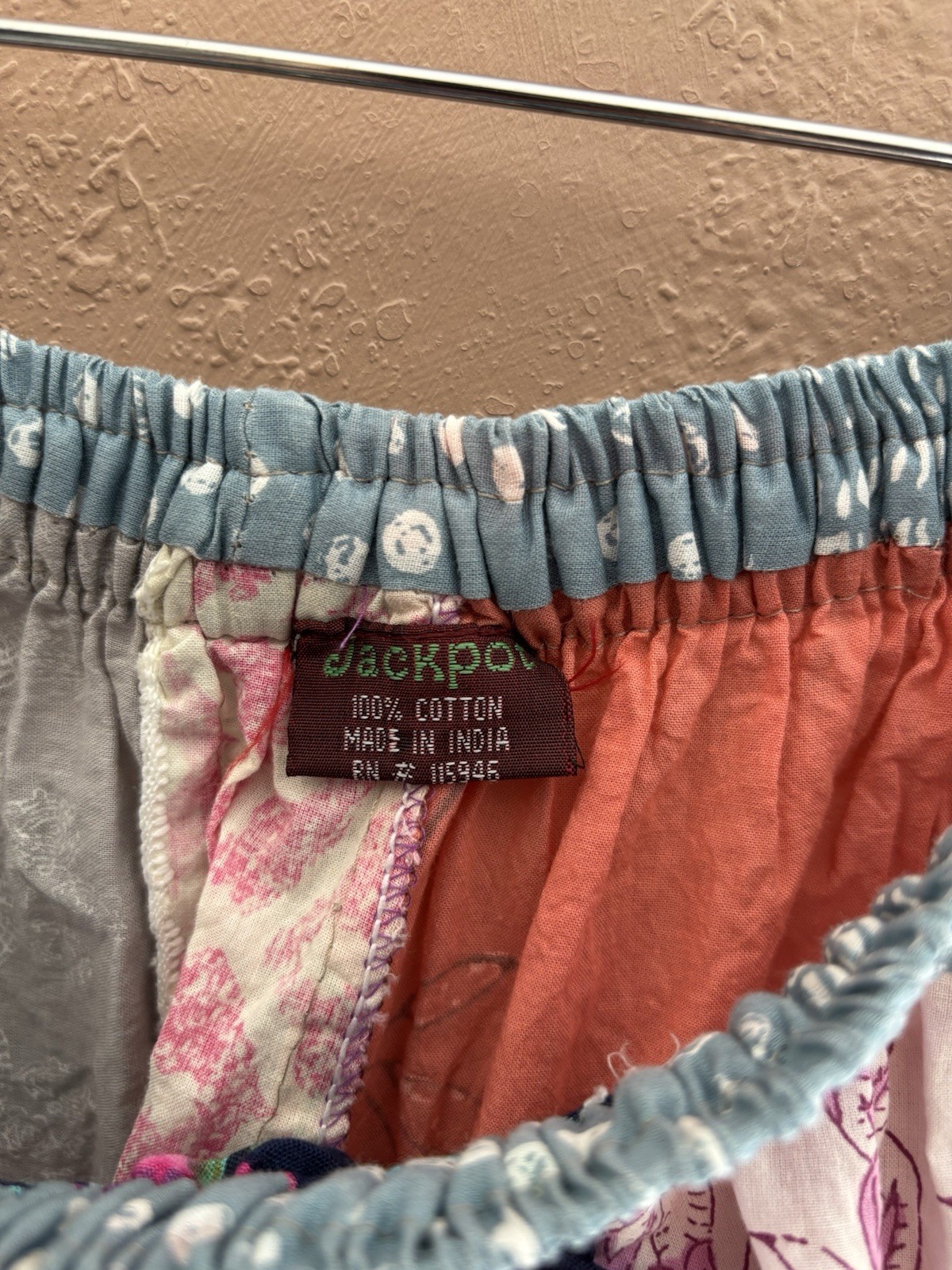 Jackpot Bohemian Patchwork Harem Pants Elastic Wa… - image 3