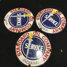 STANDARD OIL  COMPANY  Porcelain Enamel Sign 12 Inch -3 UNITS