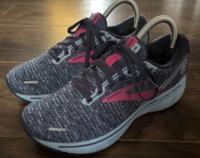 Brooks Ghost 14 Running Gym Trainers Blue Pink Uk Size 6 - Image 1 of 4