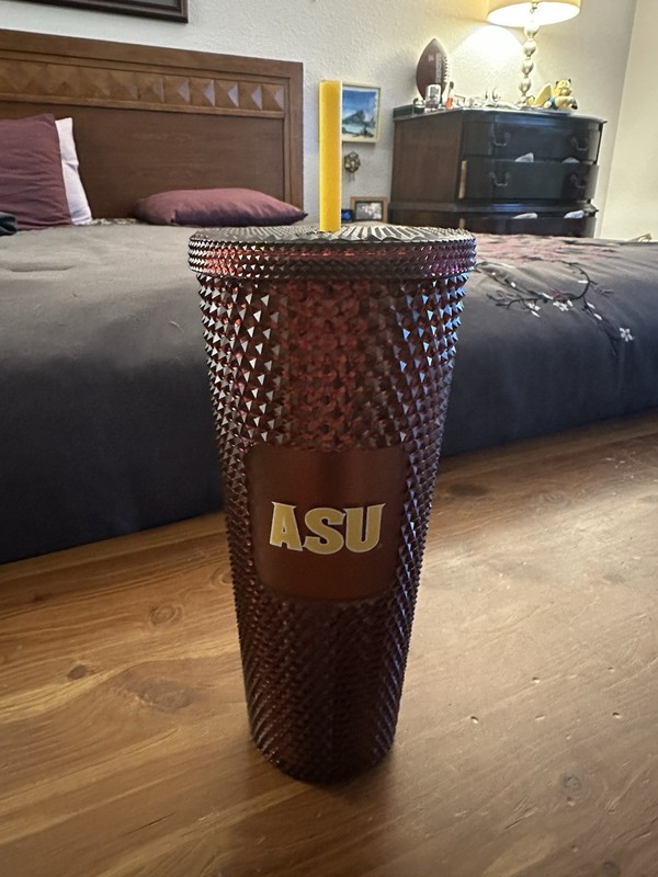 Arizona State University (ASU) / Starbucks Cup w/ ScrewOn Lid & Straw, Brand New