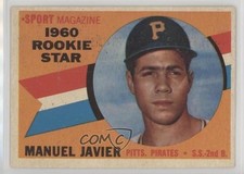 1960 Topps Sport Magazine Rookie Star Julian Javier (Called Manuel on Card) us8. rookie card picture