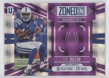 2017 Panini Unparalleled Zoned In Purple Small Hyperplaid 45/49 TY Hilton 9o3