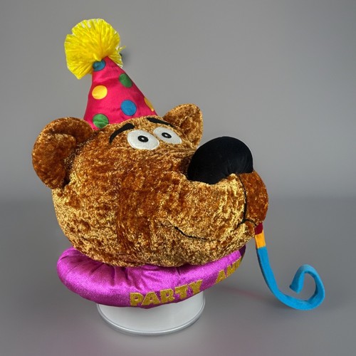 Giant 14” Vibrant Birthday Party Animal Plush Silly Hat Bear Costume