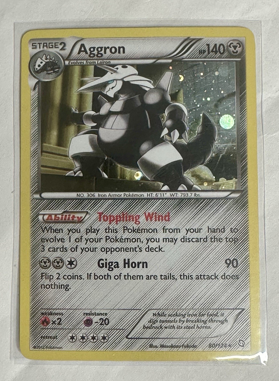Pokemon Aggron - 80/124 (Cosmos Holo) - Blister Exclusives NM