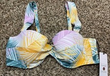 Shade Shore Multi-Color Bikini Top. Lightly Lined. Size: 34 B.