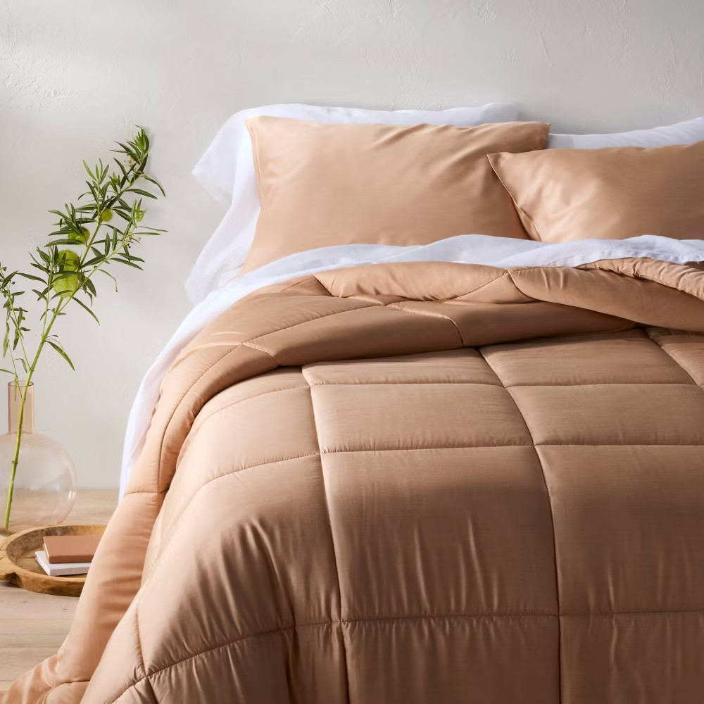KingCalifornia King Rayon from Bamboo Comforter Set Light Adobe Clay - Casaluna 13490₽