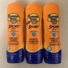 Banana Boat Sport Ultra SPF 30 Sunscreen Lotion, 3 Pack EXP 5/26