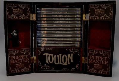 Full Moon  Puppet Master Trunk  12 New Sealed  BLU RAY S SIGNED BY CHARLES BAND!