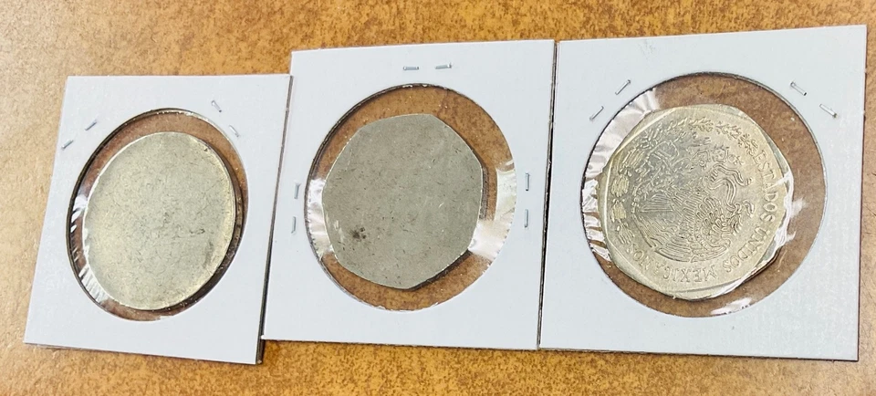 México 3 monedas error acuñación equivocadas o planchet en blanco 1979 10 pesos sobre 5 pesos. Foto 4 de 4