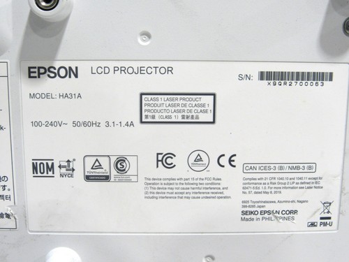 Epson PowerLite EB-L520W 3LCD WXGA Projector 5200 Lumens 441 Hours Tested - Picture 10 of 14