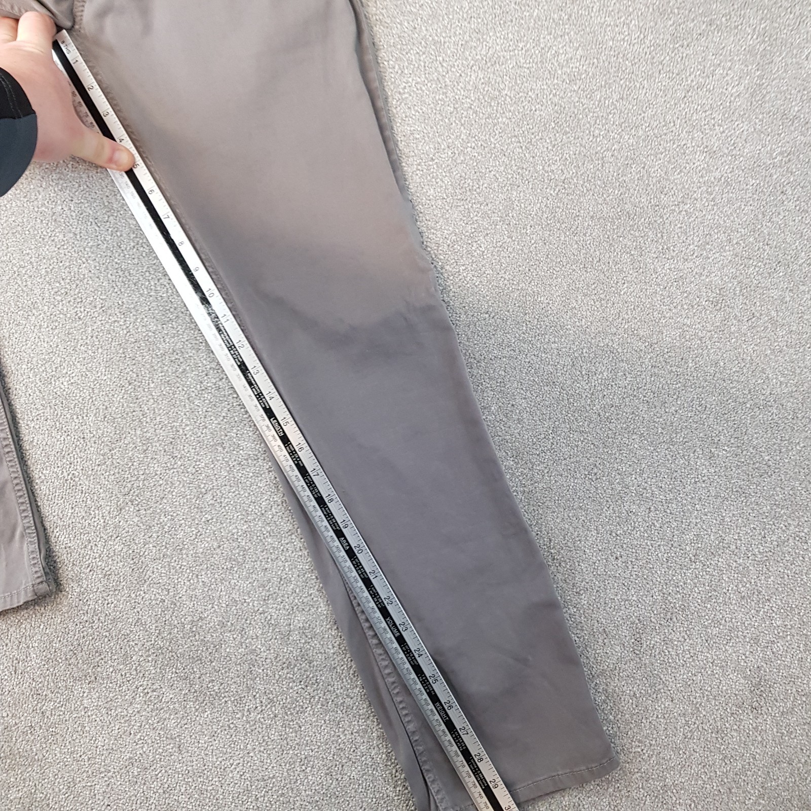 Hugo Boss Mens Chinos 32x30 Grey Schino Slim D Trousers Canvas Zip Fly W32 L30 thumbnail 9