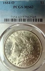 1884-O MS62 Spectacular PCGS New Orleans Mint Morgan Silver Dollar