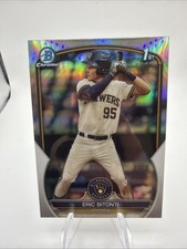 Eric Bitoni 2023 Bowman 1st Draft Chrome Refractor Milwaukee Brewers BDC-134