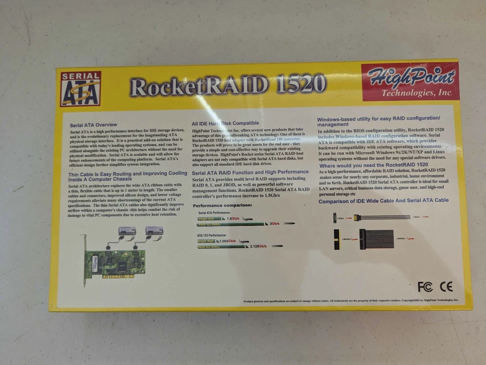 HighPoint RocketRaid 1520 PCI SATA RAID Controller - Image 2 of 2