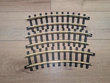 New Bright Holiday Express 3 CURVE TRACKS 380 Series train track GREAT COND