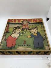 Kittens puzzles vintage 1941 Saalfield complete with box