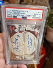 Pop 2! 2021 JUAN SOTO, STEPHEN STRASBURG /35 Definitive ON-CARD Autos