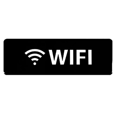 Thunder Group PLIS9336BK 9'' x 3'' ''Wifi'' Information Symbol Sign