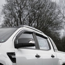 4-teilig Windabweiser Regenabweiser Schwarz Für Ford Ranger T6 T7 T8 2012-2022